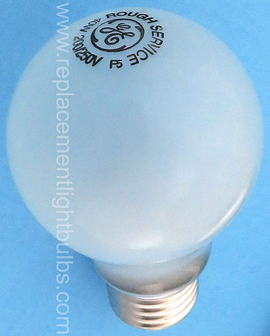 GE 40A19/RS 200/250V 40W Rough Service Light Bulb