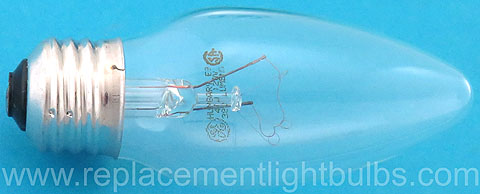 GE 40BM 40W 120V Medium Screw Base Clear Candle Glass Light Bulb