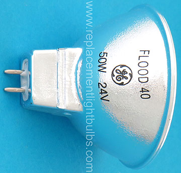GE Q50MR16/CCG/40 Flood 40 24V 50W MR16 Cover Glass Replacement Light Bulb Lamp