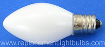 4C7/CW-6V 4W Ceramic White Glass Light Bulb, Replacement Lamp