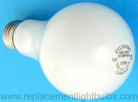 Sylvania 50/150A21/W 50-100-150W 120V 3-Way A21 580-1540-2120 Lumens Light Bulb