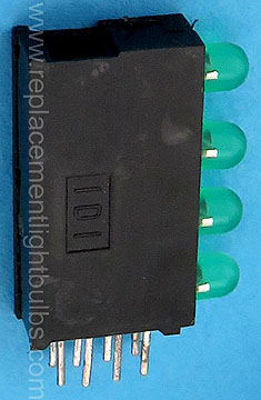 Chicago Miniature IDI 5694F5;5;5;5-A LED Green Circuit Board Indicator Light Bulbs