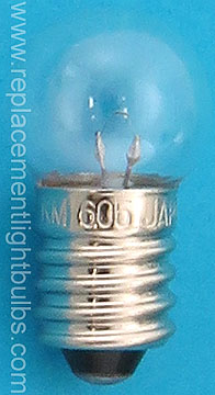 605 6.15V .5A G4.5 E10 Miniature Screw Light Bulb