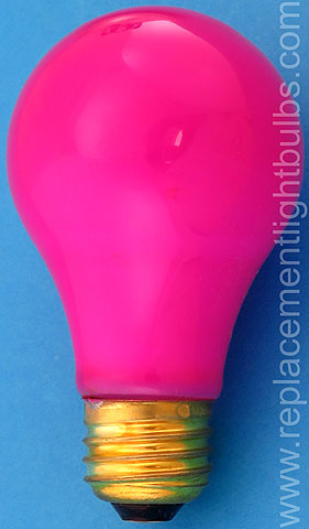Bulbrite 60A/CP 120V 60W E26 Medium Screw Base A19 Ceramic Pink Party Light Bulb Replacement Lamp