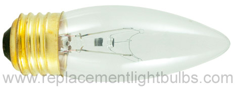 Bulbrite 130V 40W E26 Medium Screw Base B10 Clear Glass Lamp, Replacement Light Bulb