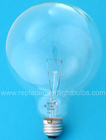 GE 60G40 120V 60W Clear 5" Globe Light Bulb Replacement Lamp