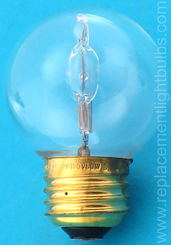 GE 60GM/CL/H 60W 120V Halogen Clear Globe Light Bulb