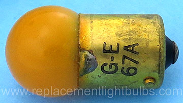 GE 67A 67 Amber 13.5V .59A BA15s Light Bulb