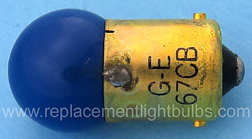 GE 67CB 67 Ceramic Blue 13.5V .59A BA15s Light Bulb