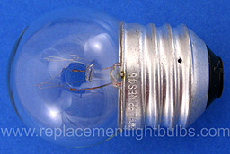 GE 7-1/2S 7.5W 120V S11 Clear Glass, Medium Screw Base replacement light bulb, lamp