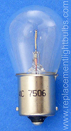 7506 P21W 12V 21W 37CP Single Contact Bayonet Base Light Bulb, Replacement Lamp