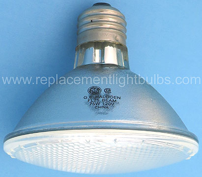 GE 75PAR30/H/FL25 75W 120V Halogen PAR30 Flood Beam Light Bulb