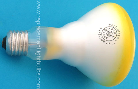 GE 75R30/FL/65WM/Y 120V 65W Yellow BR30 Reflector Light Bulb