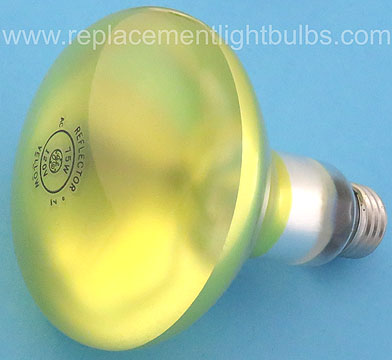 GE 75R30/FL/Y 120V 75W Yellow Reflector Light Bulb