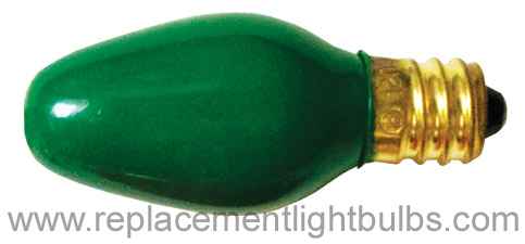 7C7-120V 7W Green Light Bulb