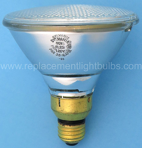 Sylvania Capsylite 80PAR/CAP/IR/FL25 120V 80W PAR38 CAPIR Halogen Infrared Flood Lamp Light Bulb