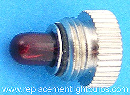 8623R 28V .04A Red Knurled Screw Light Bulb, Replacement Lamp