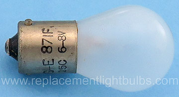 GE 87IF 87 Inside Frost 6V 15W 15CP Light Bulb