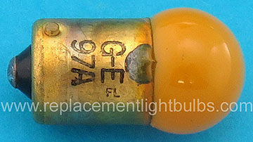 GE 97A 13.5V .69A 97 Amber BA15s Light Bulb