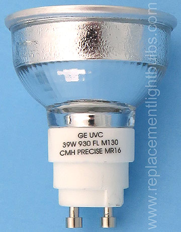 GE UVC 39W CMH39/MR16/930/FL CMH Precise 3000K GX10 M130/O Flood Light Bulb