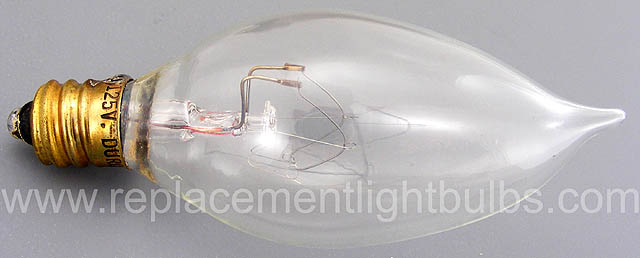 Durolite 4213 40W 120-125V Tini-Brite Clear Glass E12 Candelabra Screw Base Light Bulb