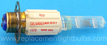 Sylvania DZG 120V 500W Projection Lamp Replacement Light Bulb