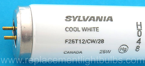 Sylvania F25T12/CW/28 25W Cool White Light Bulb Replacement Lamp