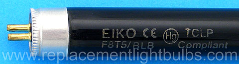 F8T5/BLB 8W Blacklight Blue UV-A Fluorescent Lamp, Replacement Light Bulb