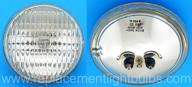 GE FAF 220V 650W PAR36 Sealed Beam Home Movie Lamp Replacement Light Bulb