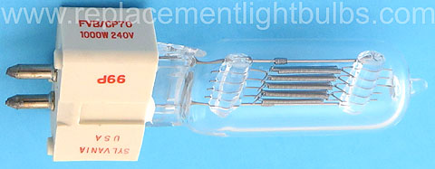 Sylvania FVB CP70 CP24 240V 1000W GX9.5 Lamp Replacement Light Bulb