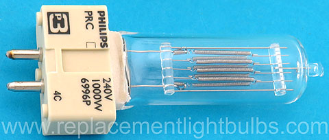 Philips FWR 6996P T19 T/19 240V 1000W GX9.5 Lamp Replacement Light Bulb