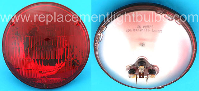GE H6024R H6024 Red 12V 65/35W PAR56 Sealed Beam Light Bulb Replacement Lamp