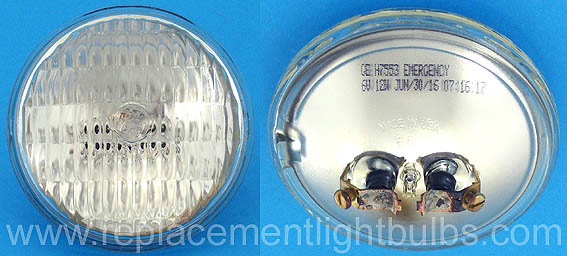 GE H7553 6V 12W Emergency Sealed Beam Lamp Replacement Light Bulb