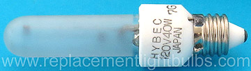 Hybec HY40W/MC/FR 40W 120V Krypton Miniature Candelabra Screw Frosted Replacement Light Bulb