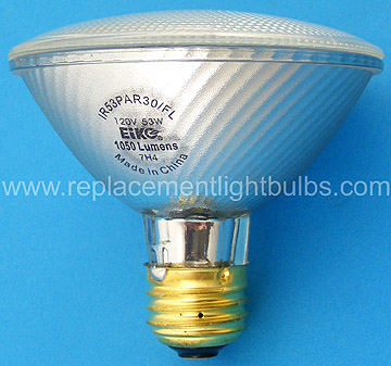 Eiko IR53PAR30/FL-120V 53W PAR30 To Replace 75W PAR30 Flood Light Bulb Replacement Lamp