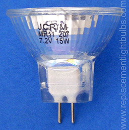 JCR/M 7.2V 15W MR11 Replacement Light Bulb, Video Lamp