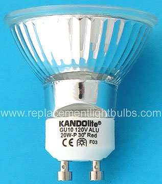 JDR-C 120V 20W GU10 Dichroic Red Light Bulb
