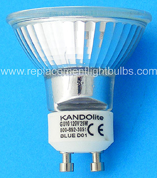 JDR-C 120V 25W GU10 Dichroic Blue Light Bulb, Replacement Lamp