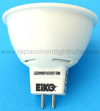 Eiko LED8WMR16/25/827-DIM 12V 8W 2700K MR16 500 Lumens Dimmable LED Light Bulb