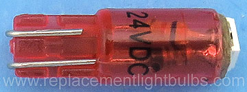 CEC LT0524WB-R 24VDC 24V Red Sub-Miniature Wedge LED Light Bulb