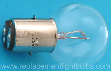 Hikari M-04021 Guerra 2058/3 24V 50W BA20d Light Bulb Replacement Lamp
