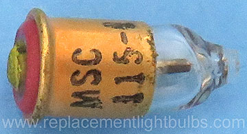 MSC 115-1 Neon Midget Flanged Replacement Light Bulb