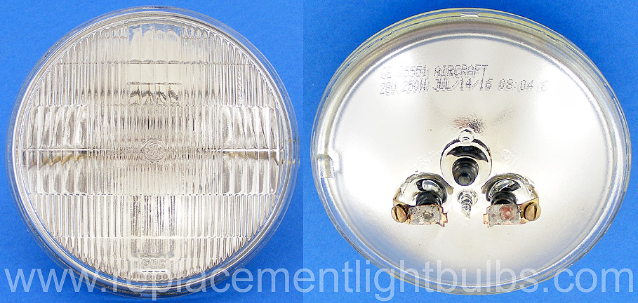 GE Q5551 28V 250W Aircraft Sealed Beam Lamp, Replacement Light Bulb