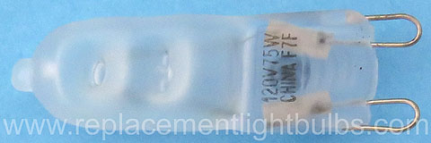 Q75G9/F JD120V75W-FR G9 120V 75W Frosted Glass Light Bulb
