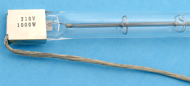 Hikari QH1000T3CL-210V 200-220V 1000W 303mm Quartz Heater Lamp