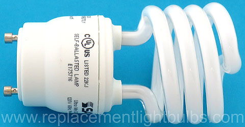 Satco S8205 Ultra Mini GU24 18W 120V 2700K Spiral Fluorescent Light Bulb