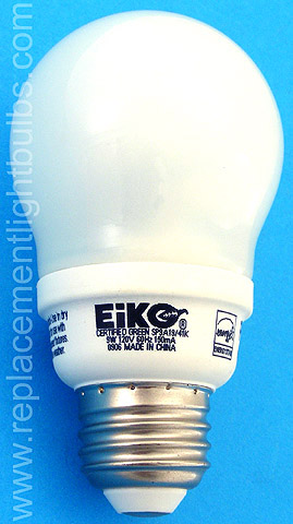 Eiko SP9A19/41K 9W 120V 4100K Certified Green Energy Saving Light Bulb Replacement Lamp