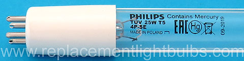 Philips TUV 25W T5 4P SE Germicidal UV-C Lamp Replacement Light Bulb