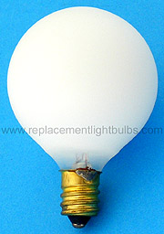 Zampa Silver 2140KW 120V 40W G14 Satin White Globe Candelabra Screw Base Light Bulb