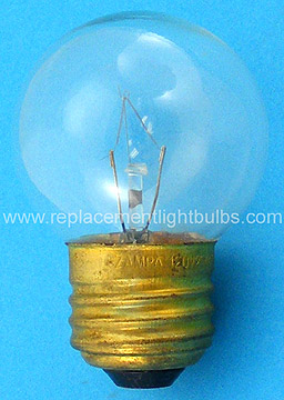 Zampa Silver 2325EC 120V 25W G14 Clear Globe Medium Screw Base Light Bulb